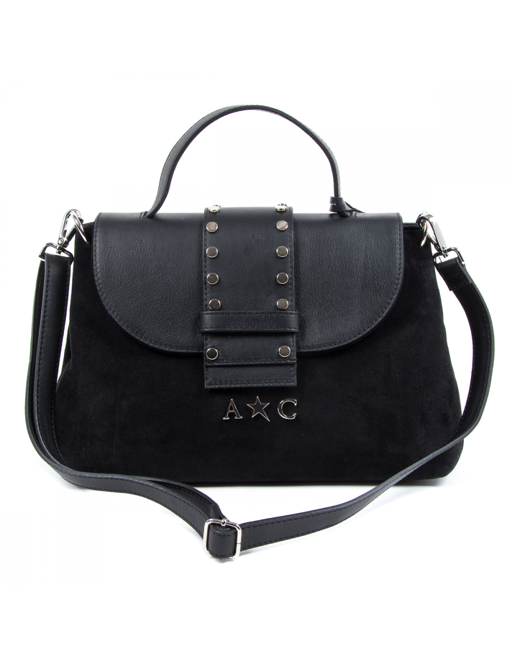 Andrew Charles Womens Handbag Black ROSS - YuppyCollections