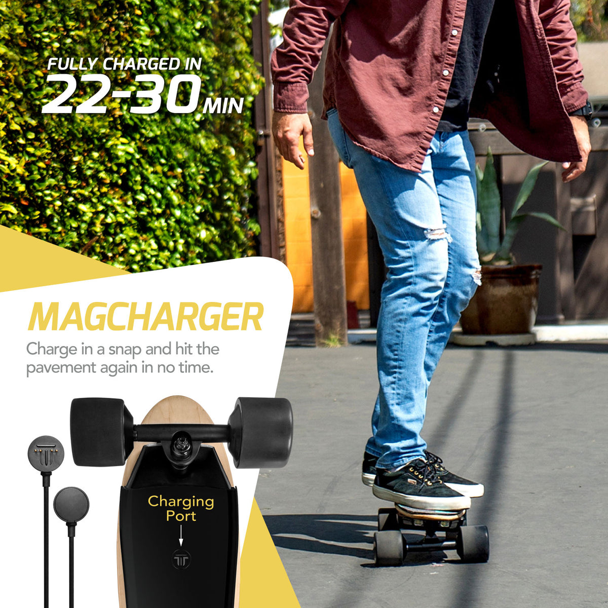 SWAGTRON Swagskate Spectra Mini AI Electric Skateboard – Hands Free Cruiser Skateboard with App, 5.6 MI per Charge, 9.3 MPH, Fast Charging Remote Control SkateboardSWAGTRON Swagskate Spectr