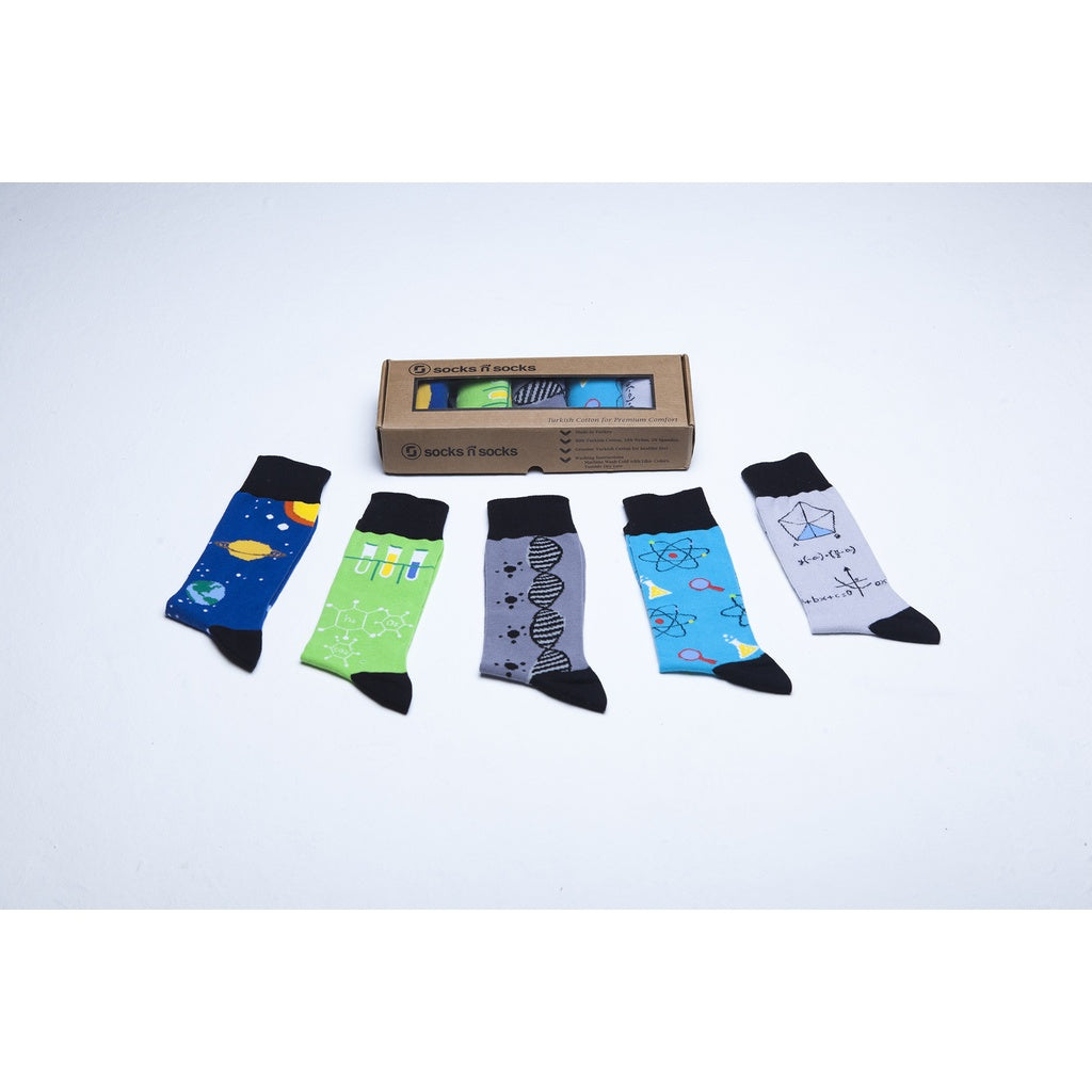 Men's 5-Pair Funky-Science Socks-3020 - YuppyCollections