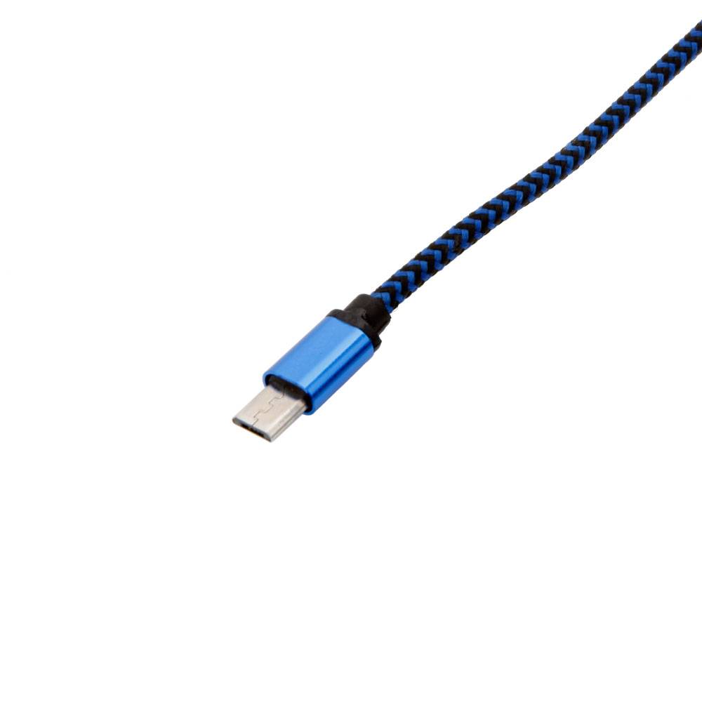 3FT Braided Aluminum USB Android Data Cable Blue - YuppyCollections