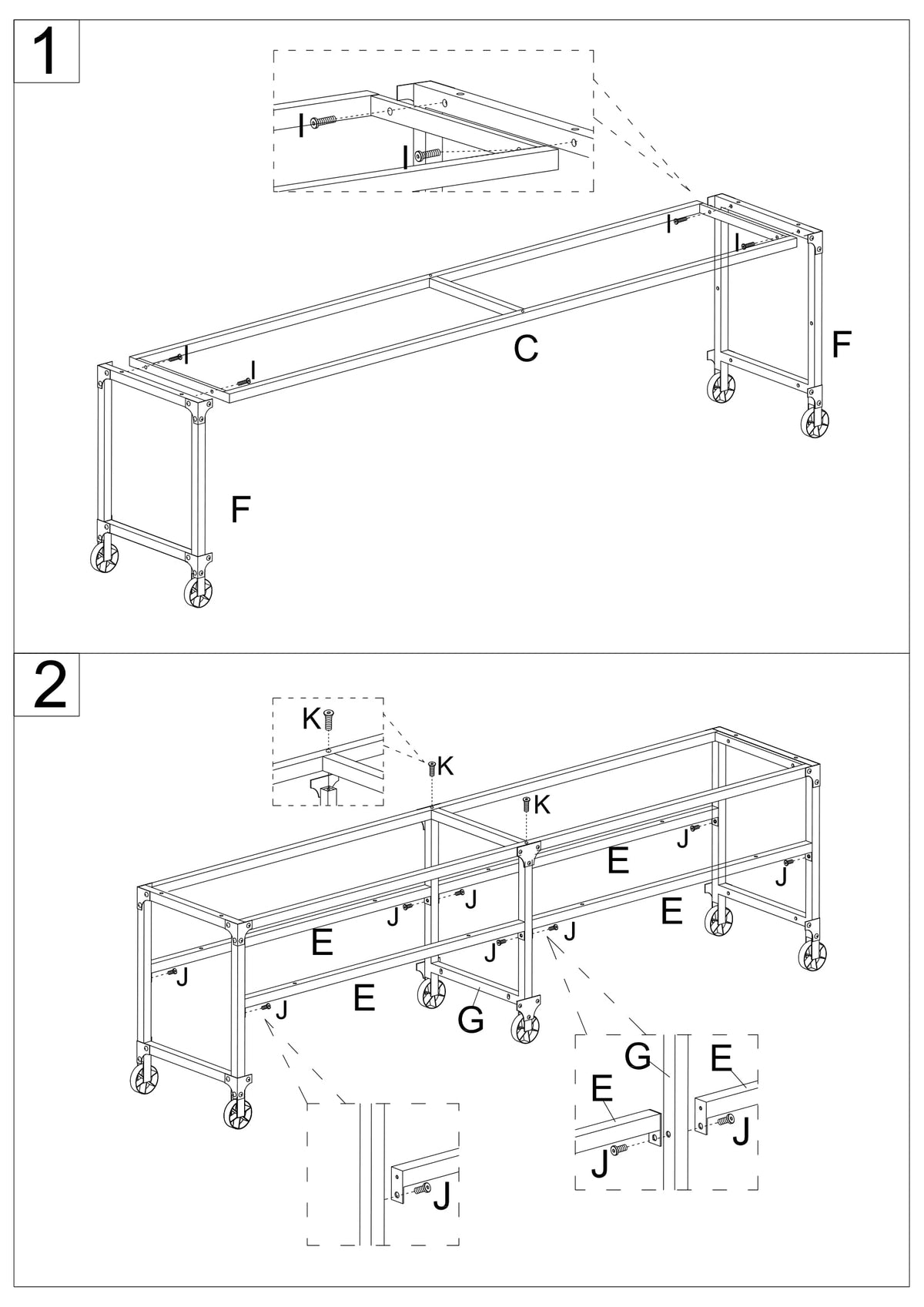 Industrial Style 81" TV Stand And Entertainment Center With 6 Caster Wheels, Brown and Black - YuppyCollections