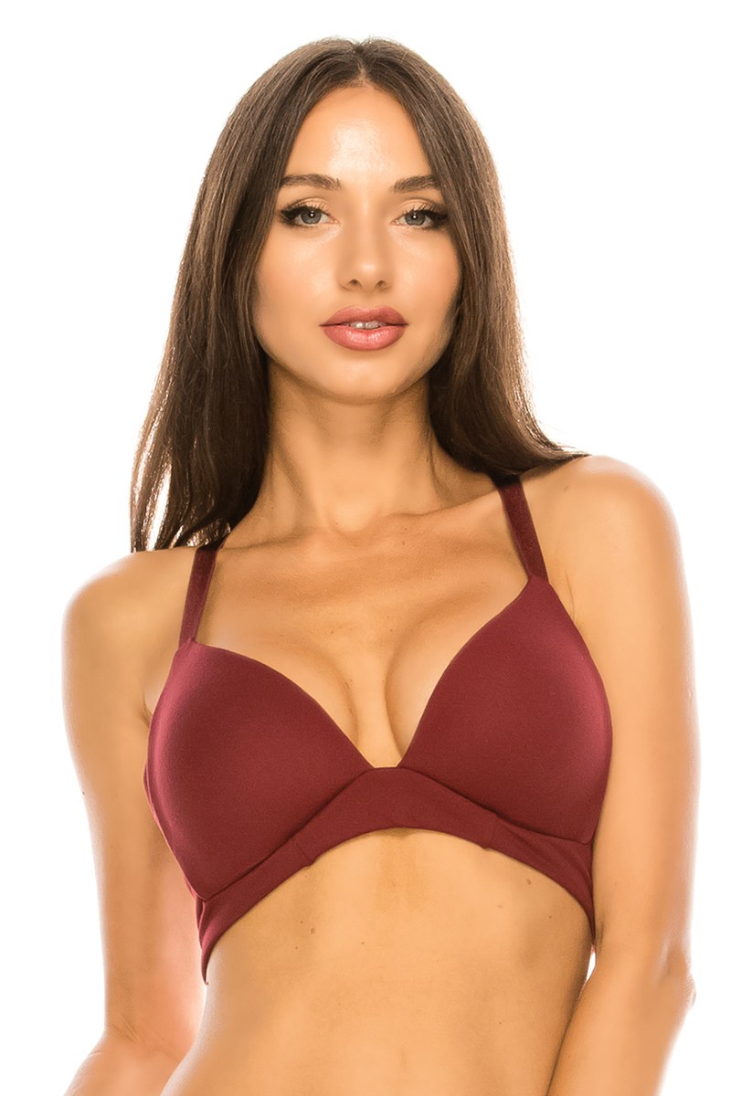 Lightly lined racerback coverage bra - YuppyCollections