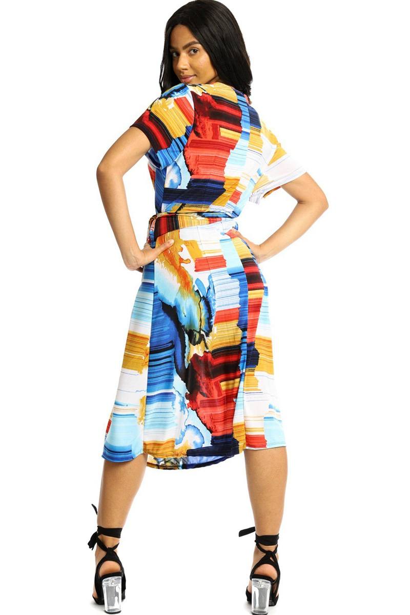 Wrapped Style Midi Dress - YuppyCollections