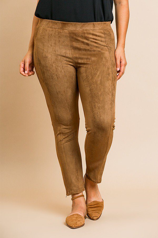 Suede Skinny Stretch Pants - YuppyCollections