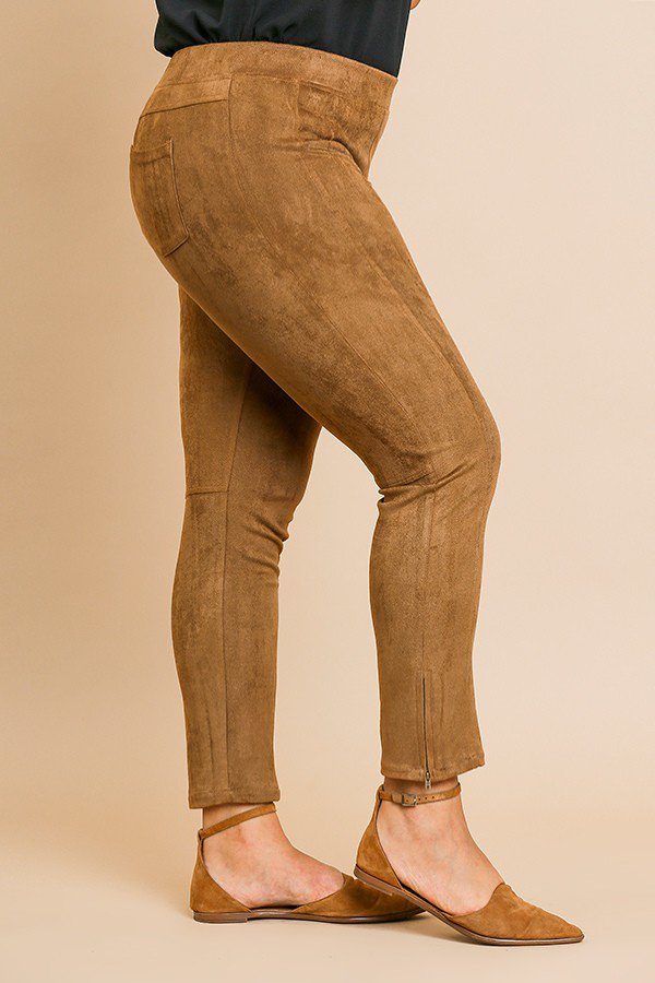 Suede Skinny Stretch Pants - YuppyCollections