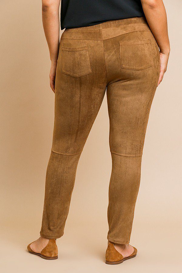 Suede Skinny Stretch Pants - YuppyCollections