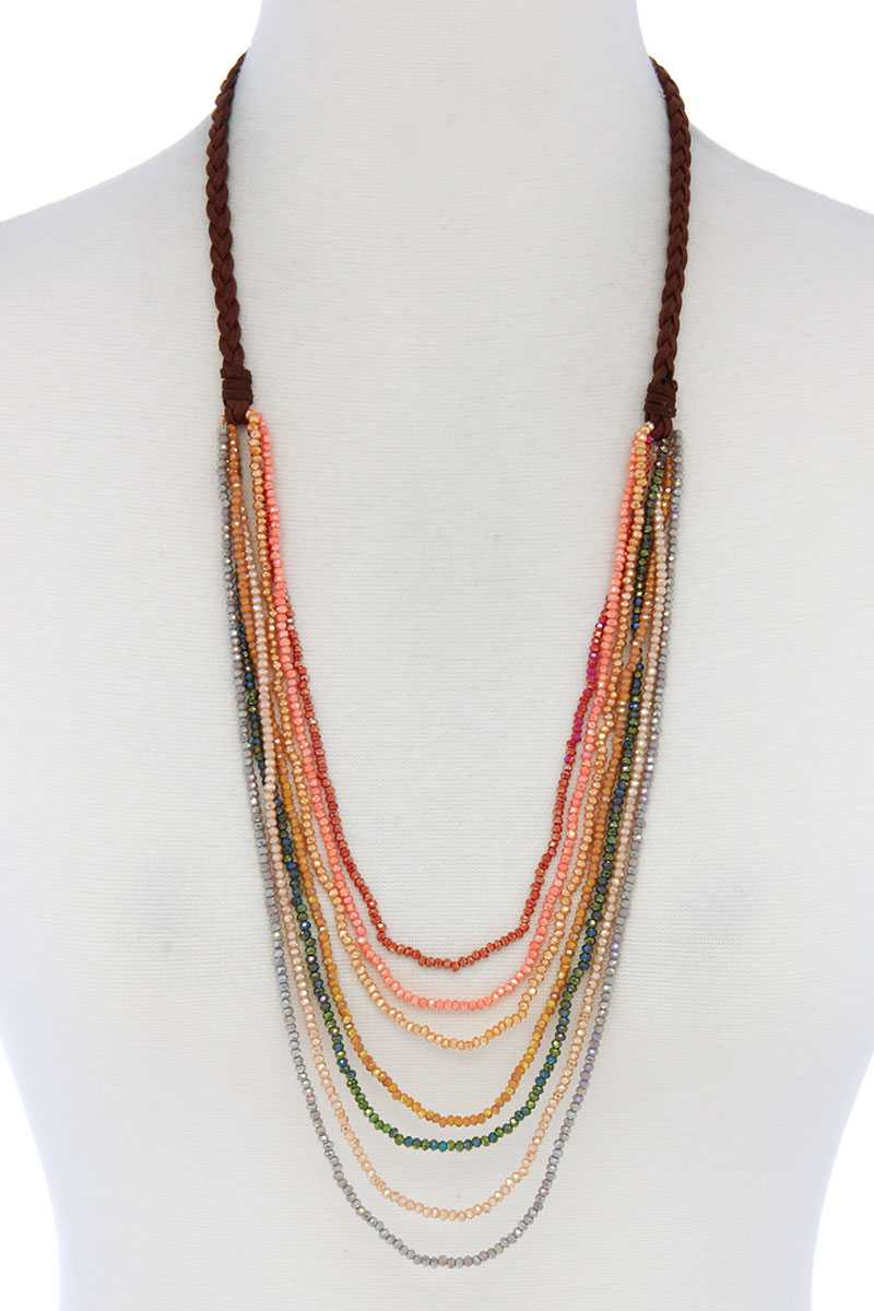 Beaded Multi Layer Necklace - YuppyCollections