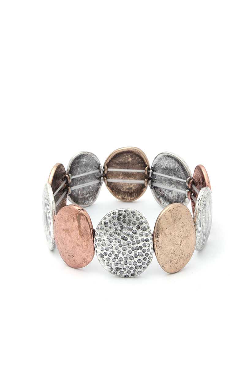 Oval Metal Stretch Bracelet - YuppyCollections