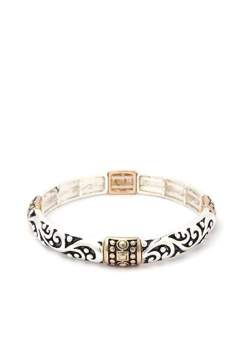 Filigree Metal Stretch Bracelet - YuppyCollections