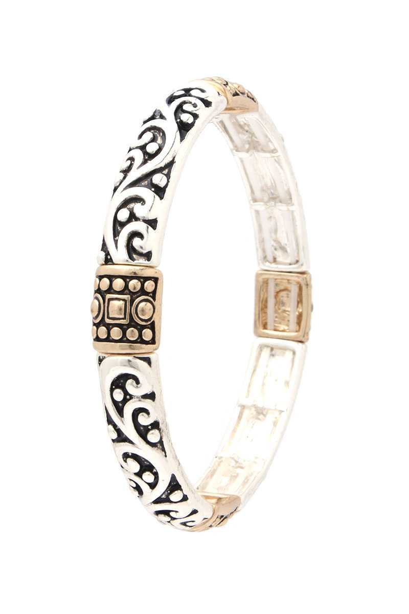 Filigree Metal Stretch Bracelet - YuppyCollections