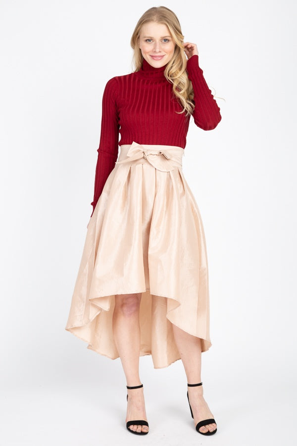 Taffeta High-low Skirt - YuppyCollections