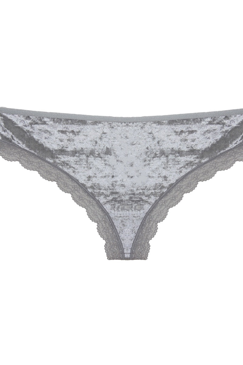 Cut Out Back Velvet Thong - YuppyCollections