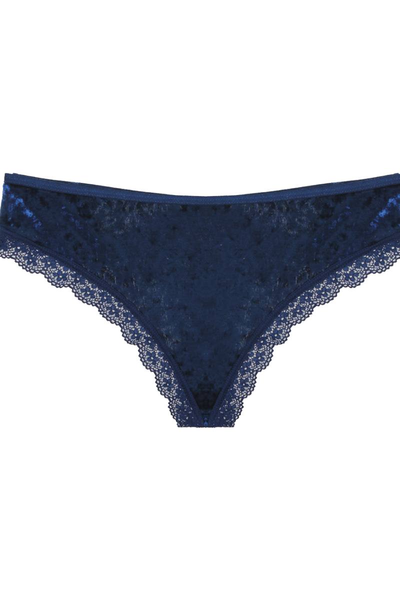 Cut Out Back Velvet Thong - YuppyCollections