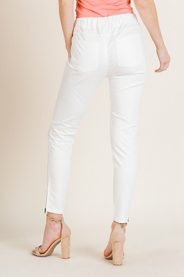 High Waist Skinny Moto Pant - YuppyCollections