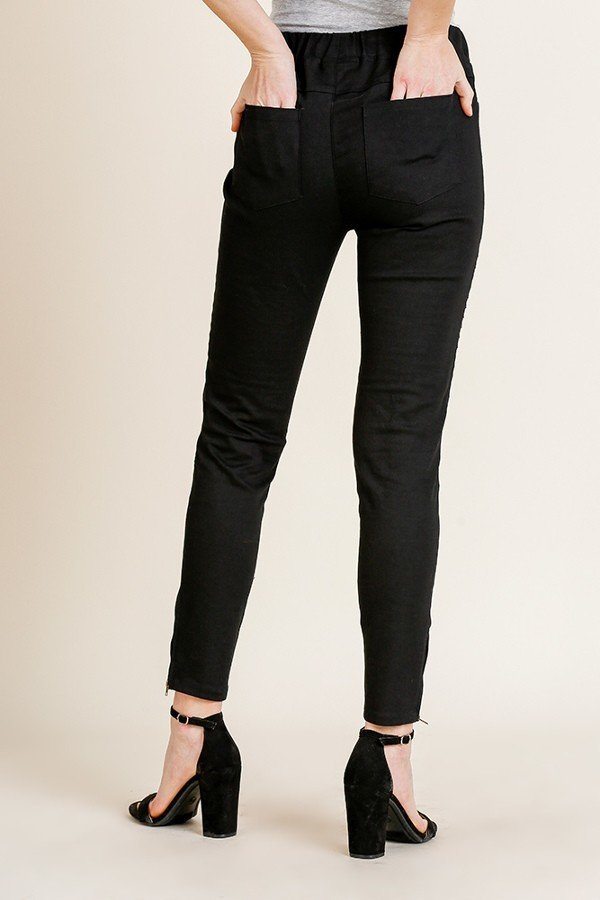 High Waist Skinny Moto Pant - YuppyCollections