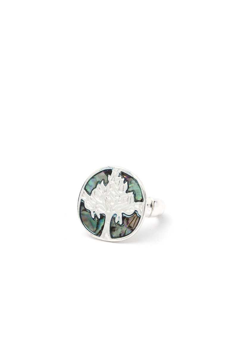 Abalone Tree Stretch Ring - YuppyCollections