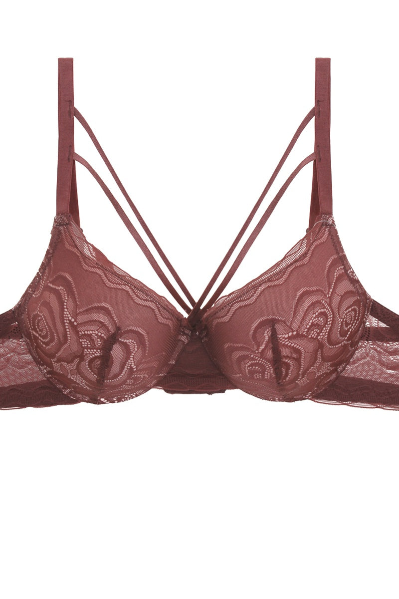 Mesh Bra With Front Straps - YuppyCollections