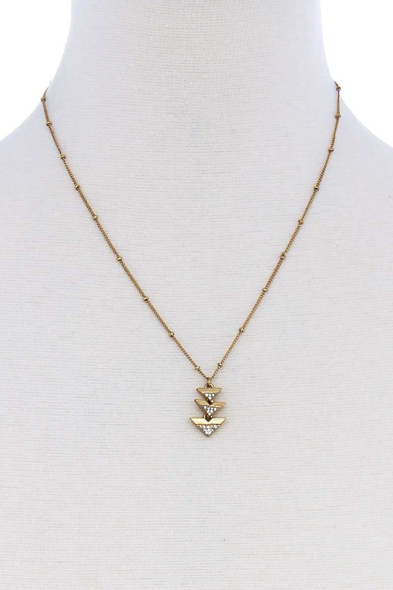 Cute Triple Triangle Pendant Necklace - YuppyCollections