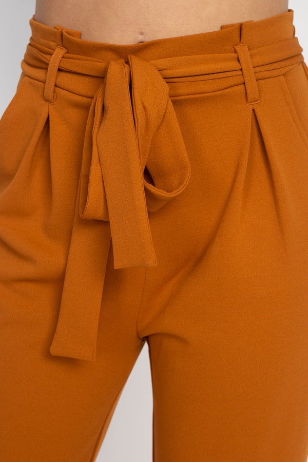 Paperbag Self Tie Pants - YuppyCollections