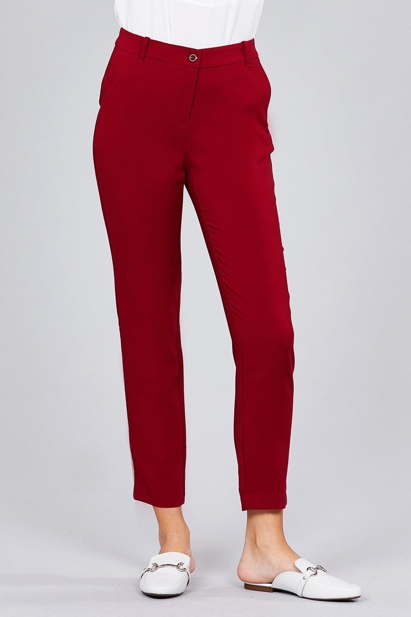 Seam Side Pocket Classic Long Pants - YuppyCollections