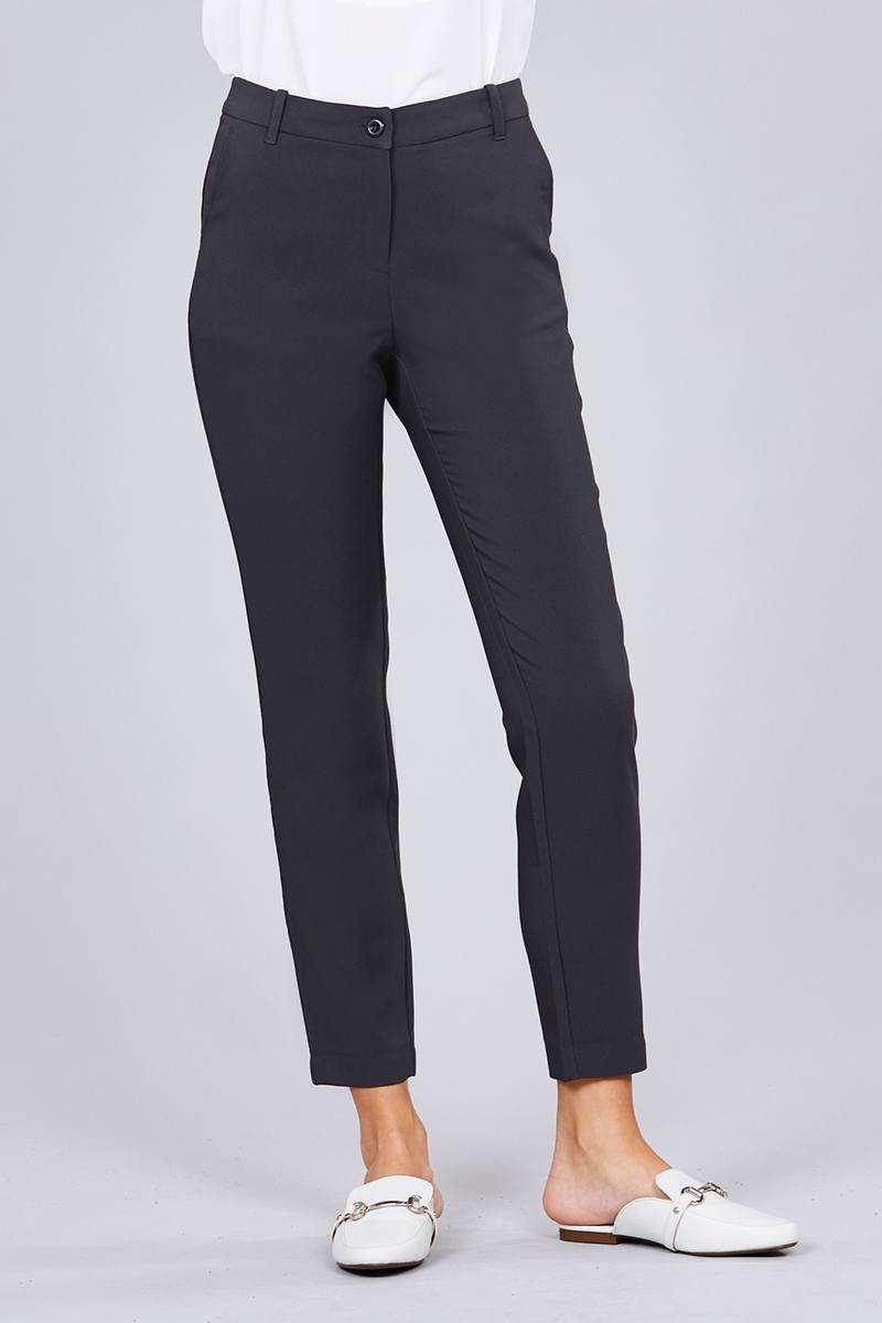 Seam Side Pocket Classic Long Pants - YuppyCollections