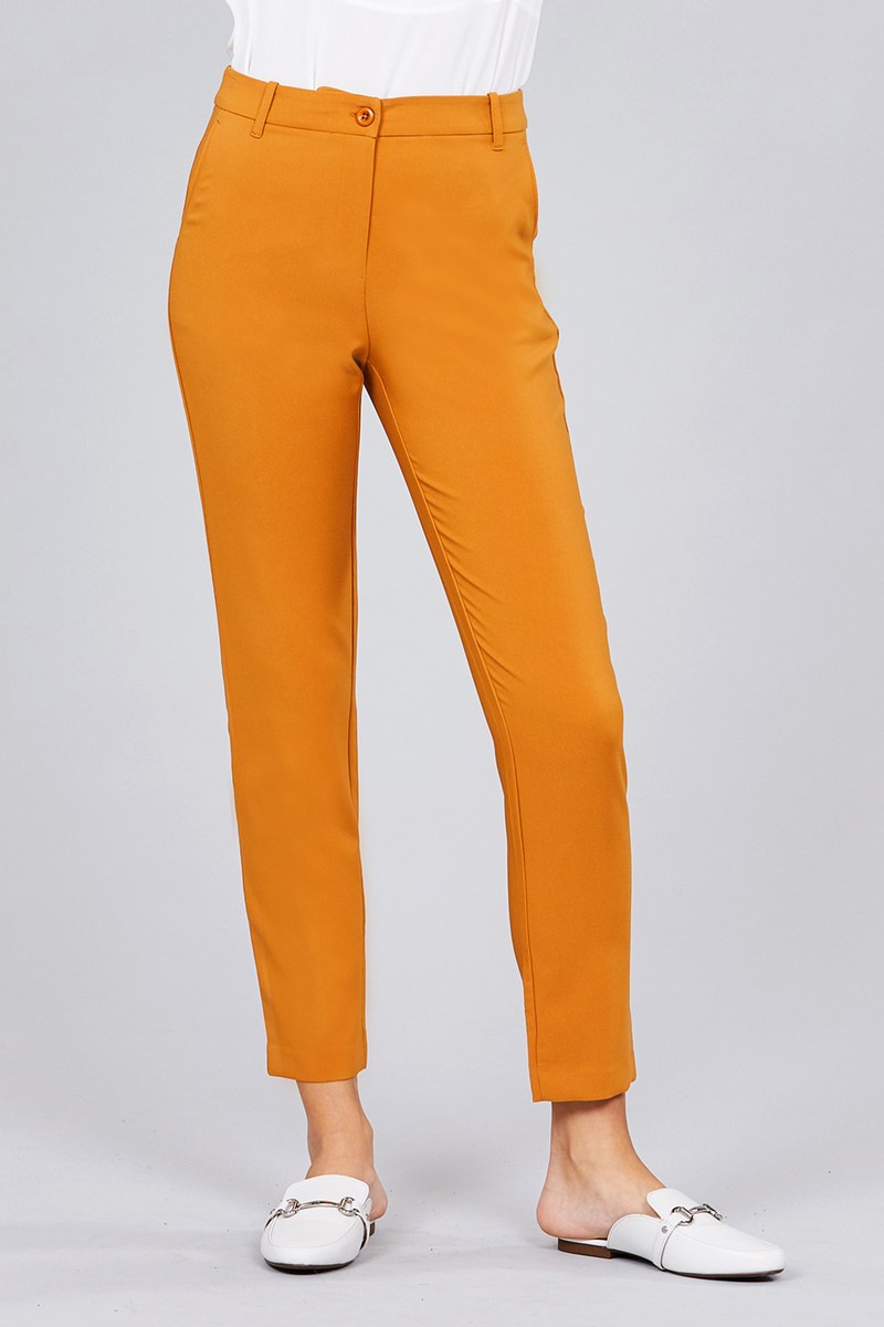 Seam Side Pocket Classic Long Pants - YuppyCollections