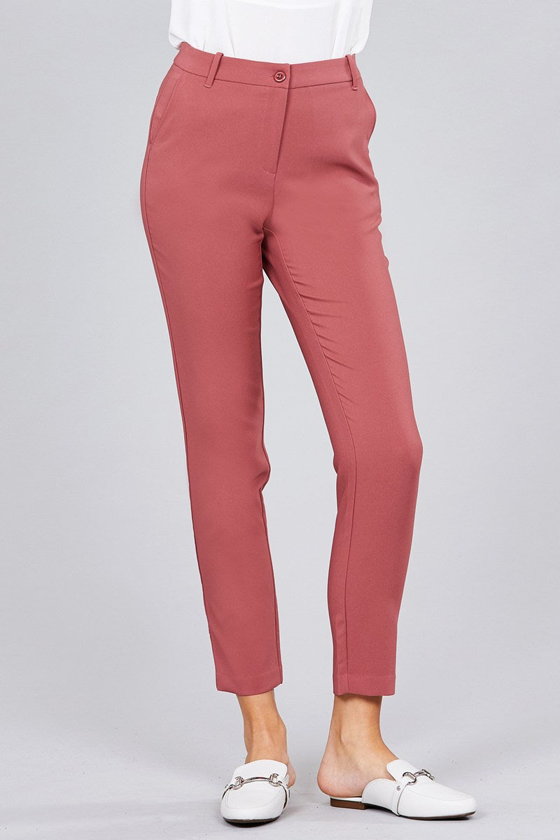 Seam Side Pocket Classic Long Pants - YuppyCollections