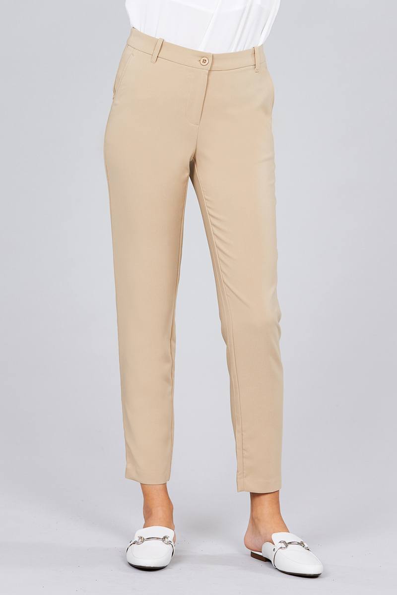 Seam Side Pocket Classic Long Pants - YuppyCollections