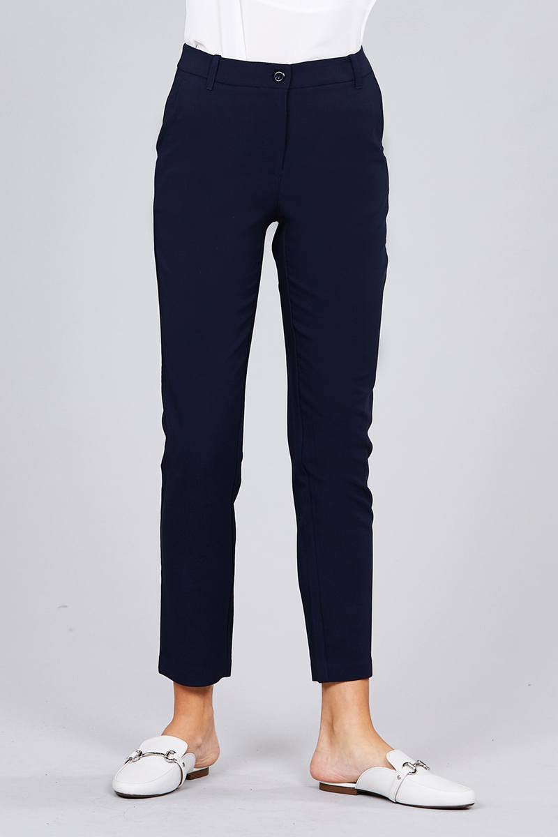 Seam Side Pocket Classic Long Pants - YuppyCollections