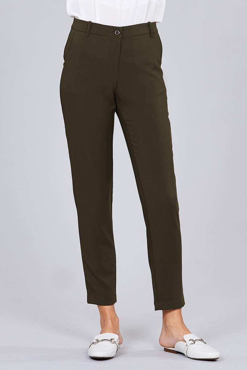 Seam Side Pocket Classic Long Pants - YuppyCollections