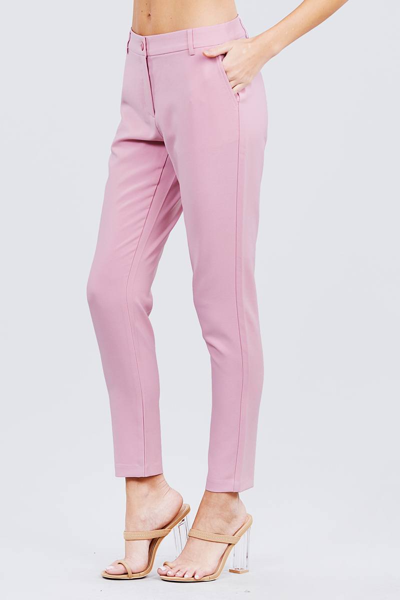 Seam Side Pocket Classic Long Pants - YuppyCollections