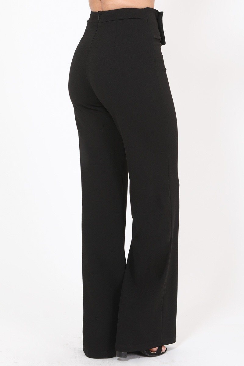 Oversized Button Front Detail Pants - YuppyCollections