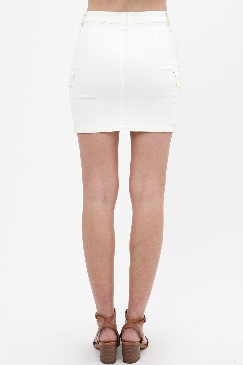 Cargo Cotton Span Mini Skirt - YuppyCollections