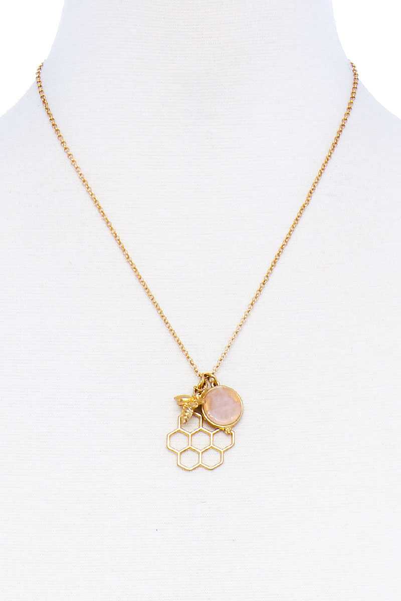 Fashion Bee Hive Pendant Necklace - YuppyCollections