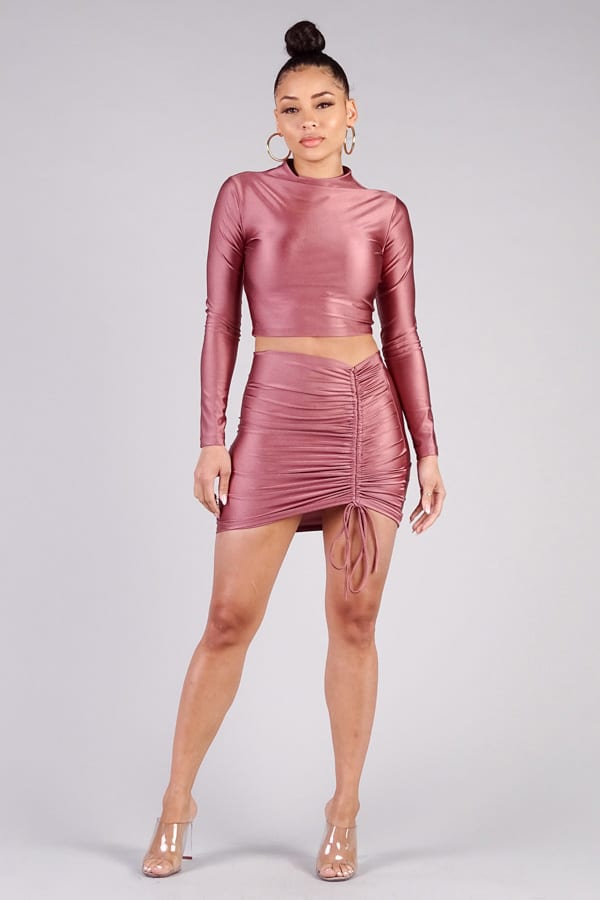 Sexy Ruched Mini Pencil Skirt - YuppyCollections