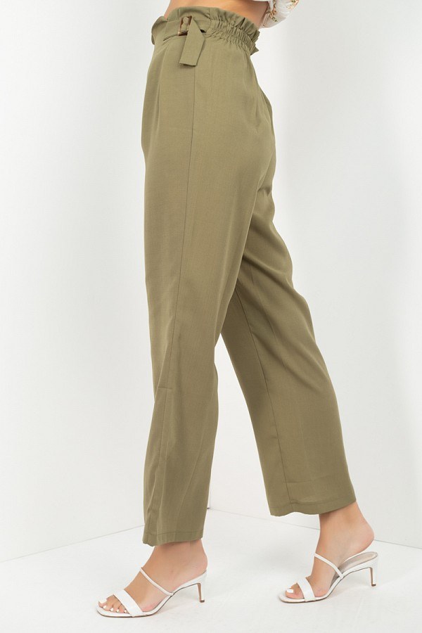 High Waist Paperbag Wide Pants - YuppyCollections