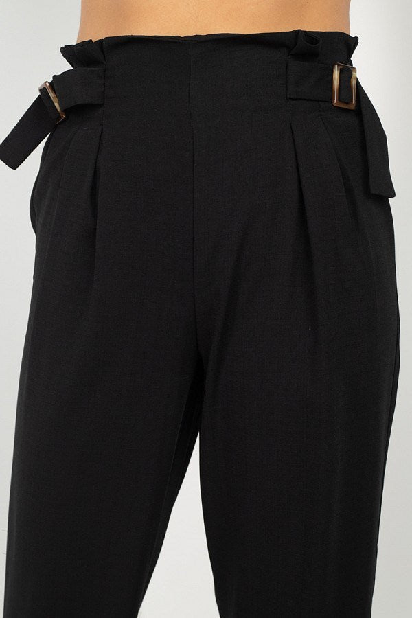 High Waist Paperbag Wide Pants - YuppyCollections