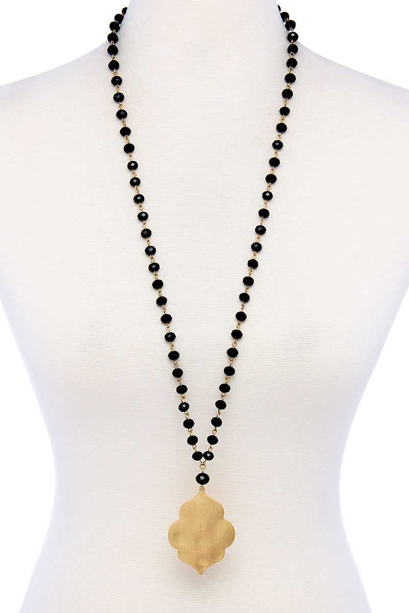 Designer Multi Bead Pendant Necklace - YuppyCollections