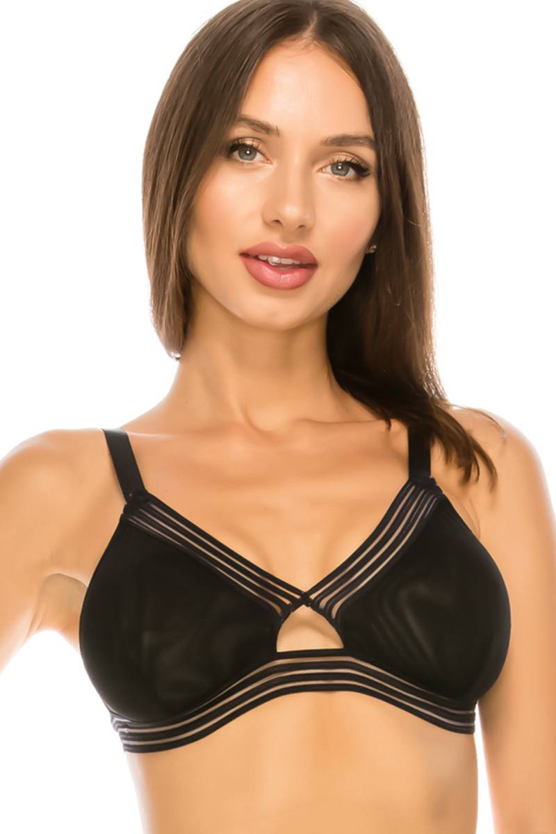 Mesh Triangle Bralette - YuppyCollections