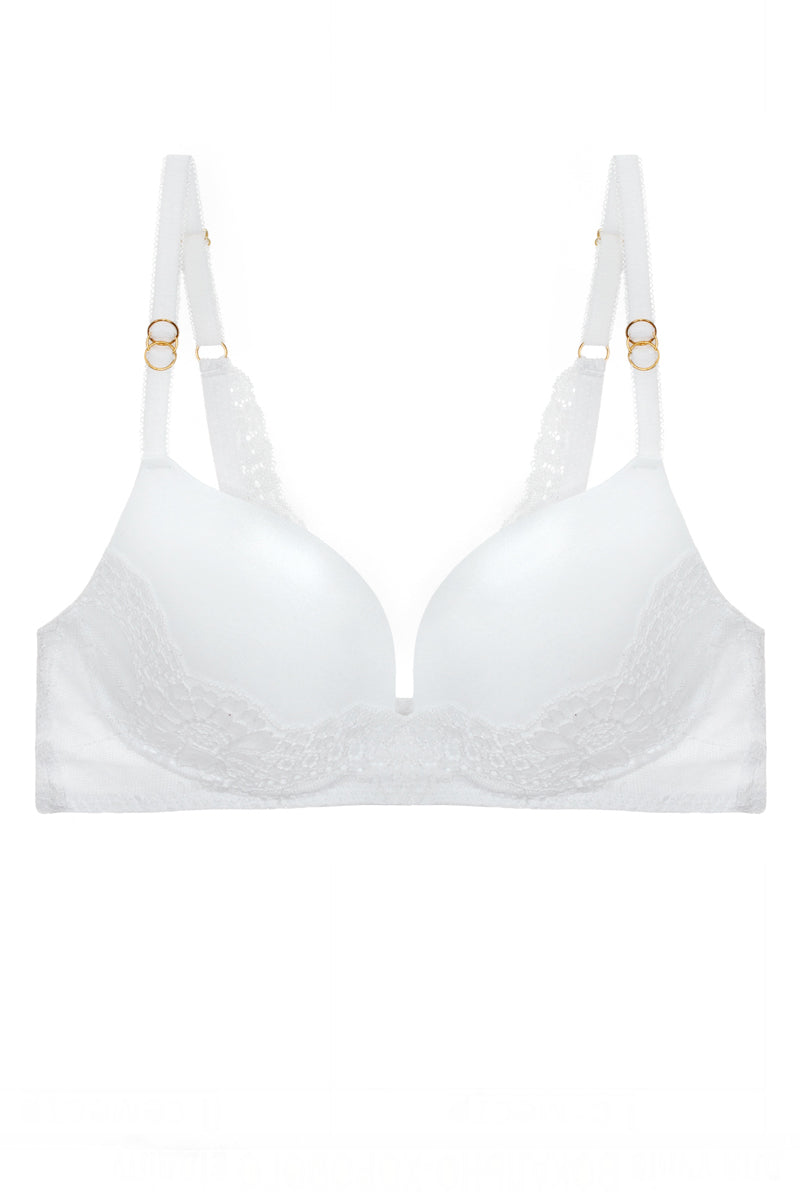 Solid / Lace Demi Bra - YuppyCollections