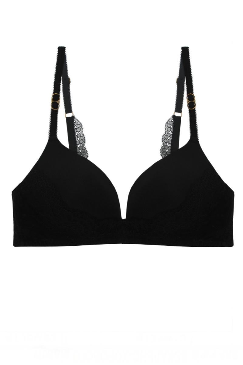 Solid  Lace Demi Bra - YuppyCollections