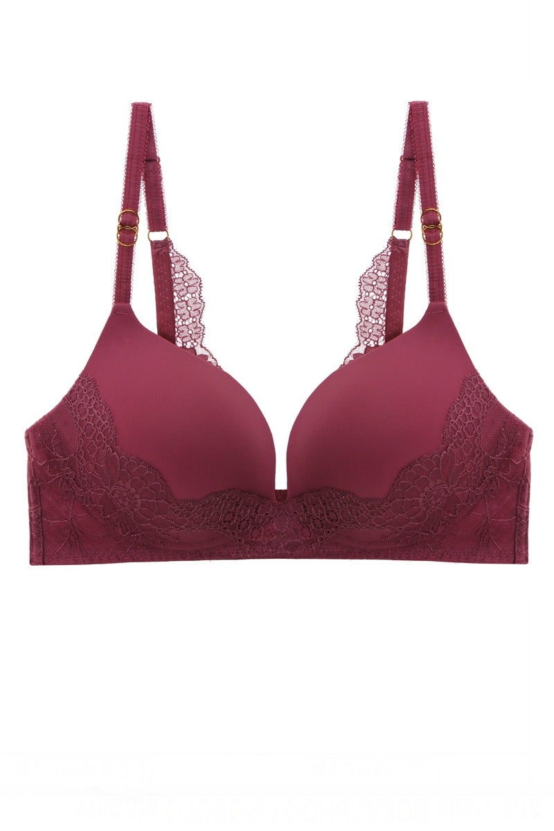 Solid  Lace Demi Bra - YuppyCollections