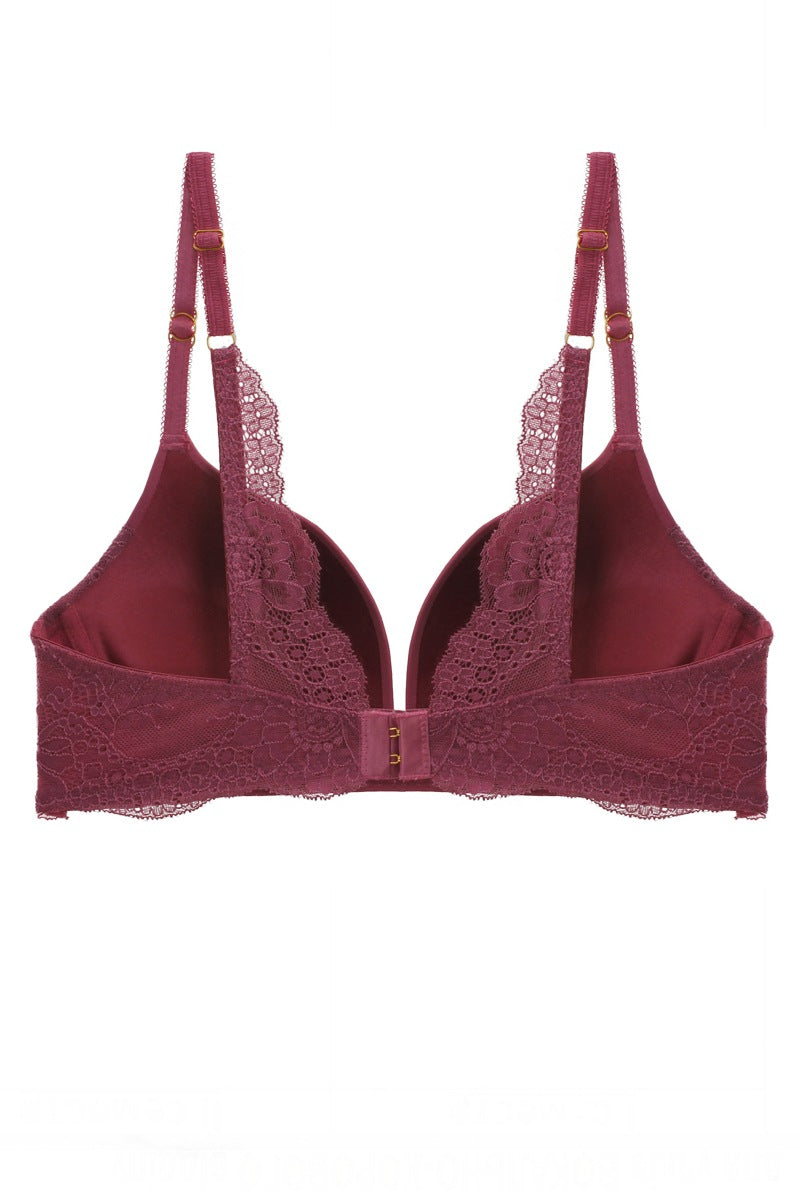 Solid  Lace Demi Bra - YuppyCollections