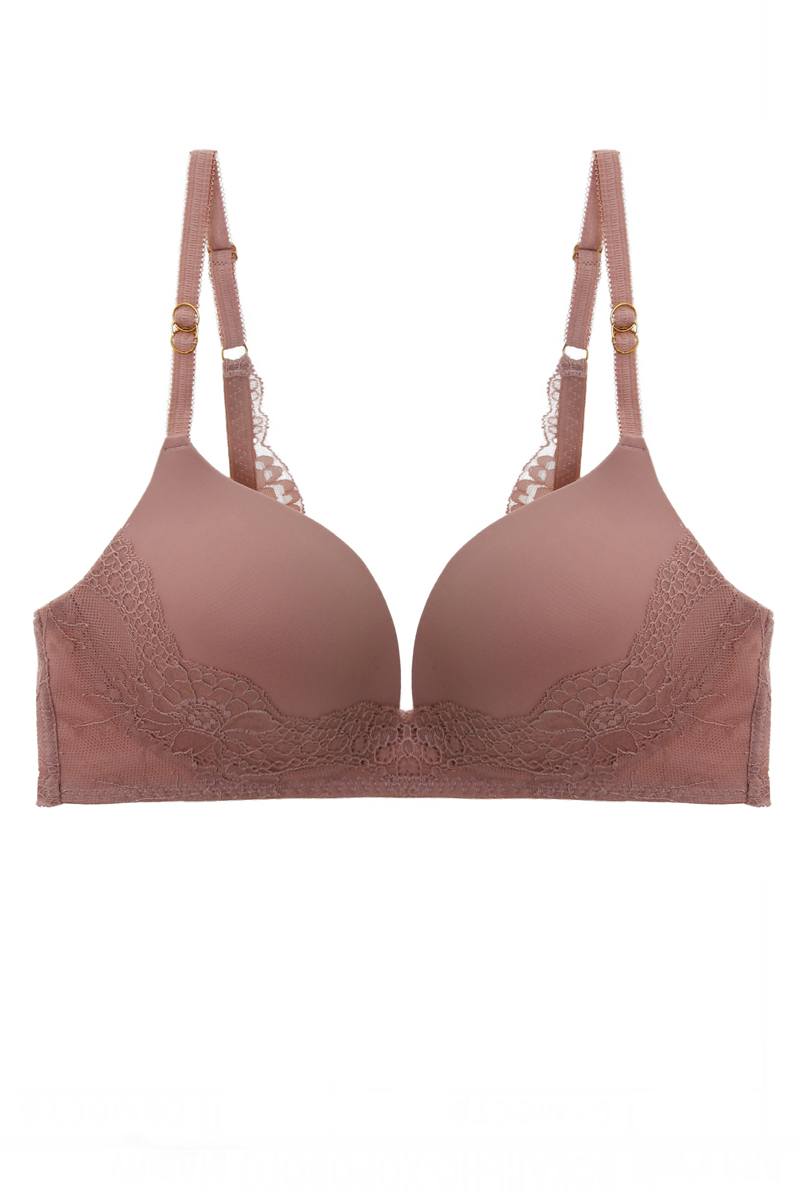 Solid  Lace Demi Bra - YuppyCollections