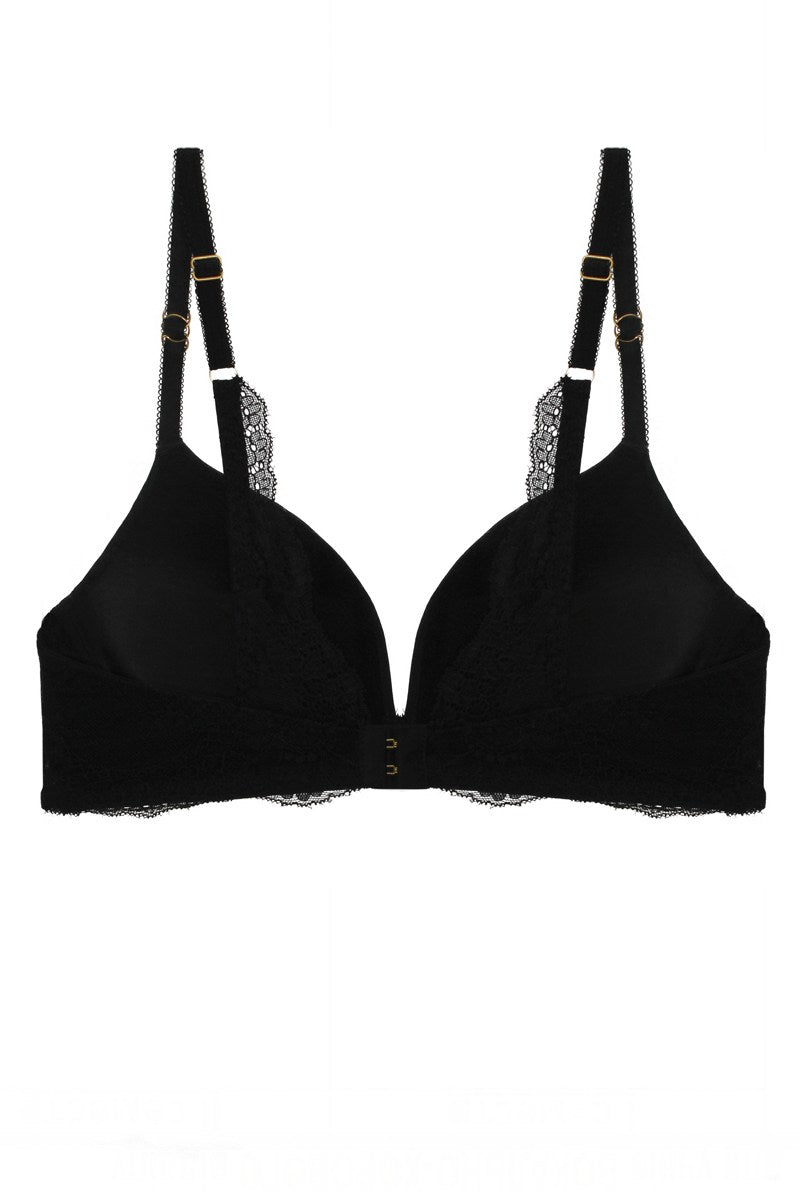 Solid  Lace Demi Bra - YuppyCollections