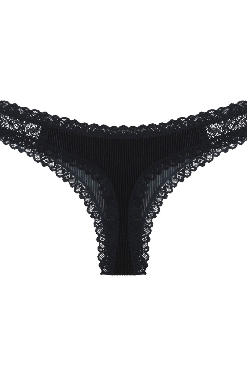 Velvet And Lace Thong - YuppyCollections