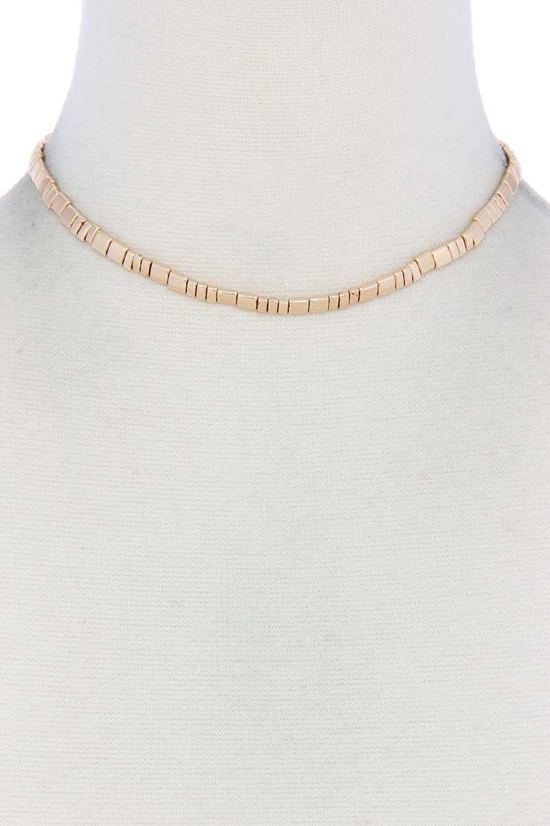 Metal Block Necklace - YuppyCollections