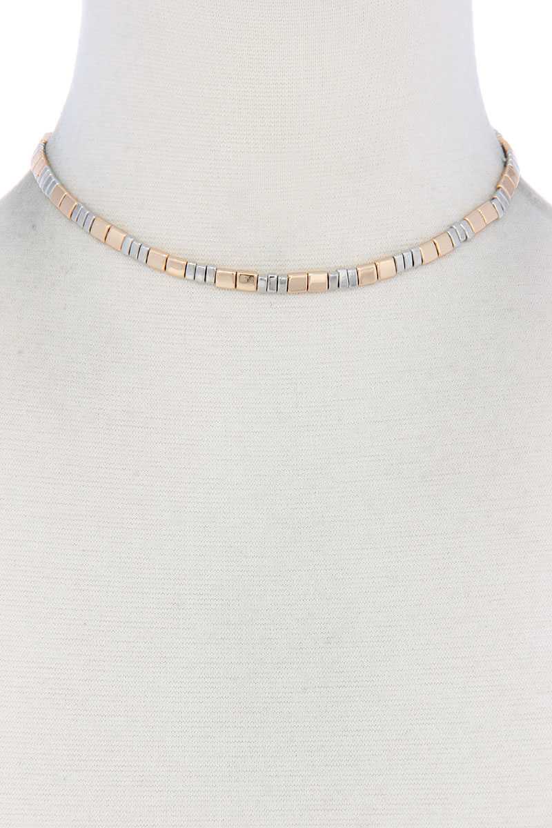 Metal Block Necklace - YuppyCollections