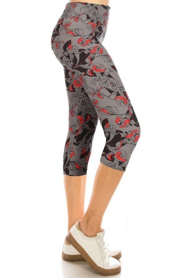 Print Capri Leggings - YuppyCollections