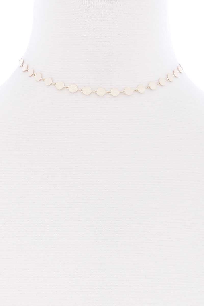 Metal Round Chain Short Necklace - YuppyCollections